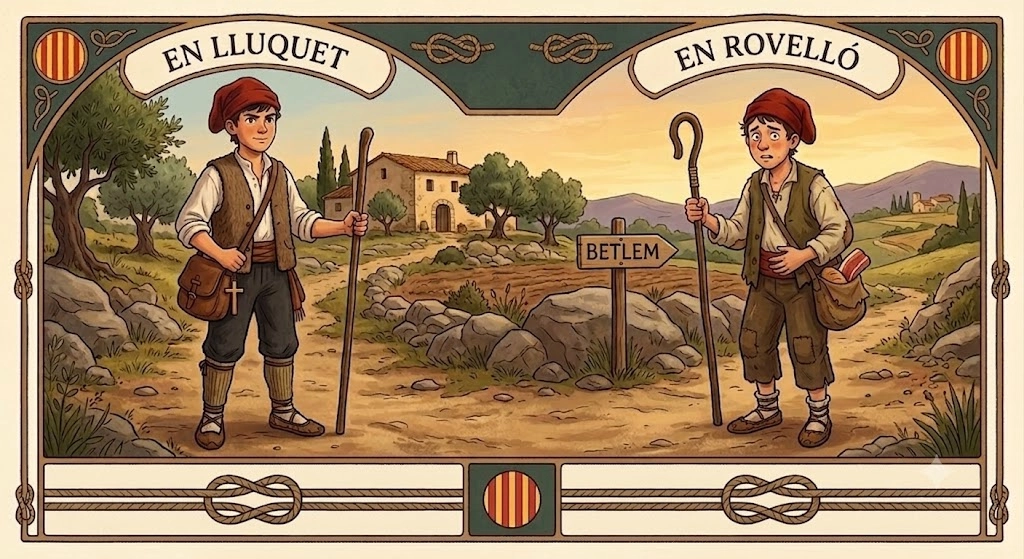 En Lluquet i en Rovelló camí de Natzaret